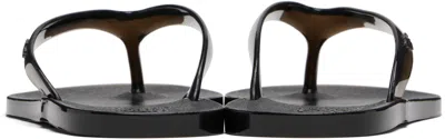Ancient Greek Sandals Black Jelly Flip-flops In Black