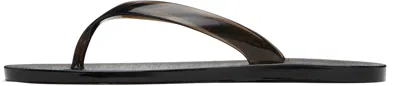 Ancient Greek Sandals Black Jelly Flip-flops In Black