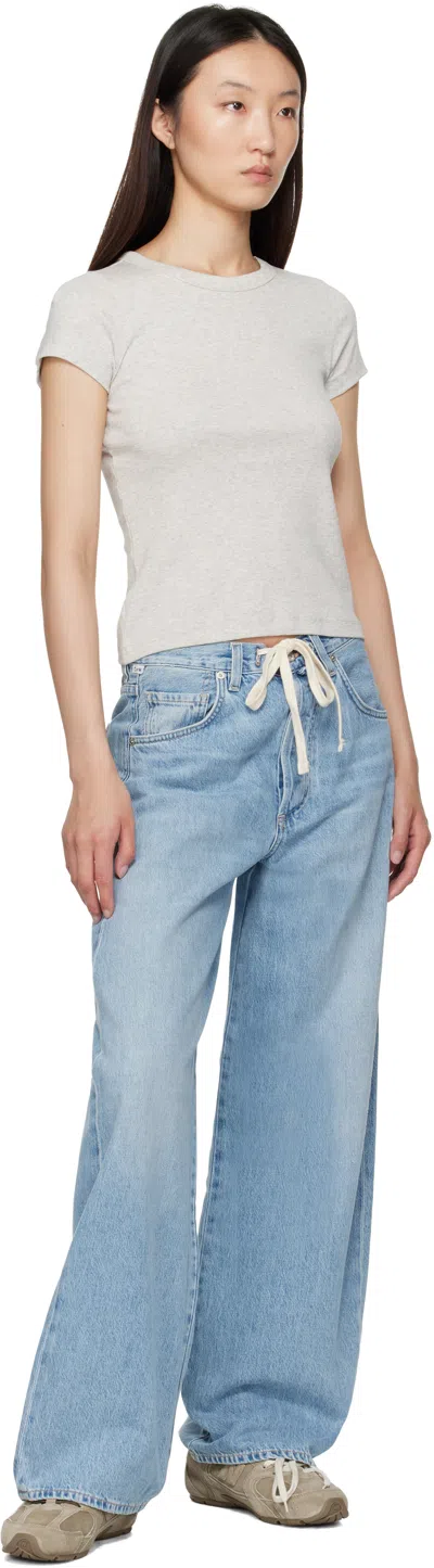 Citizen Of Humanity Blue Brynn Drawstring Jeans In Blue