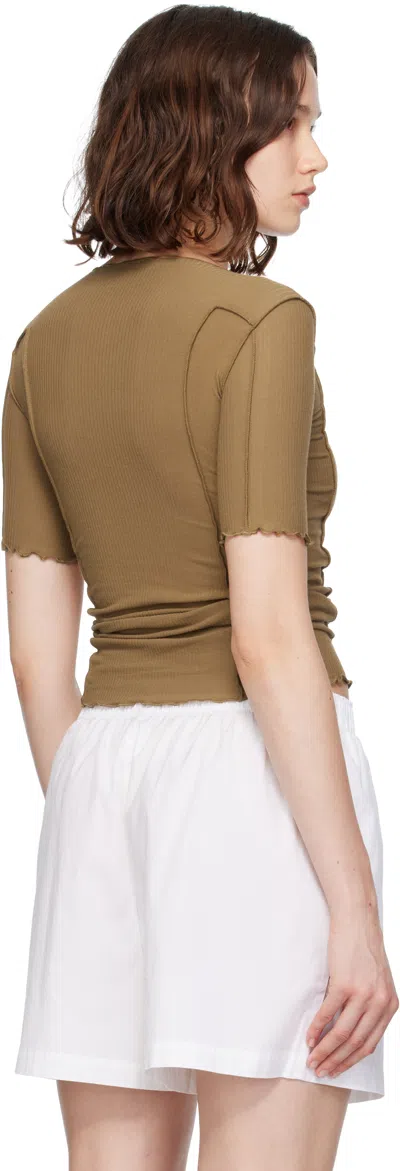 Baserange Tan Omato 3/4 T-shirt In Brown