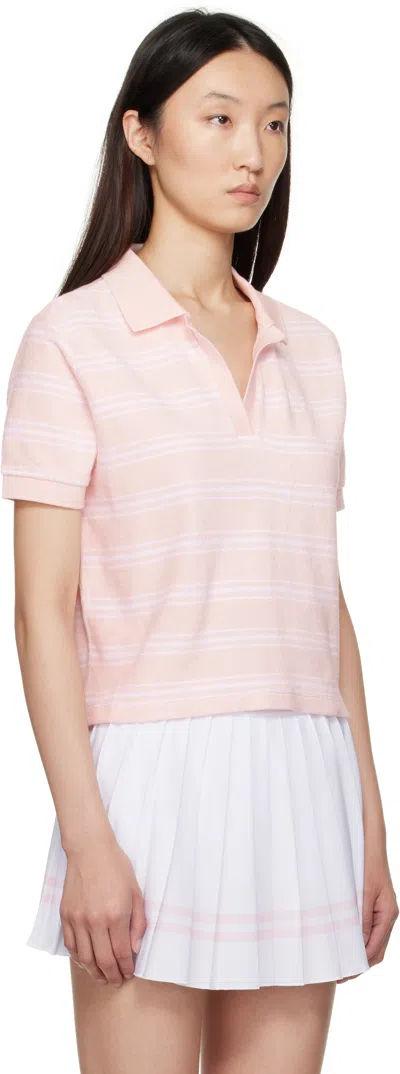 Sporty And Rich Sporty & Rich Src Terry Polo Shirt In Pink