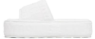 Versace White ' Allover' Slippers
