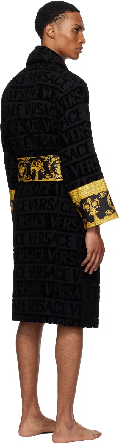 Versace Navy 'i Heart Baroque' Bathrobe