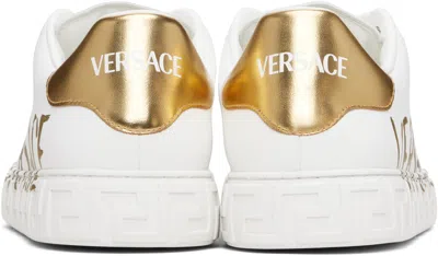 Versace Logo Greca Low-top Sneakers In White