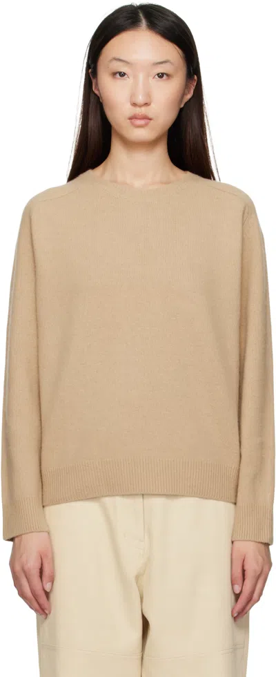 Le17septembre Beige Raglan Sweater In Brown