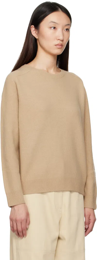Le17septembre Beige Raglan Sweater In Brown