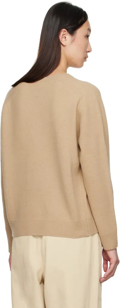 Le17septembre Beige Raglan Sweater In Brown