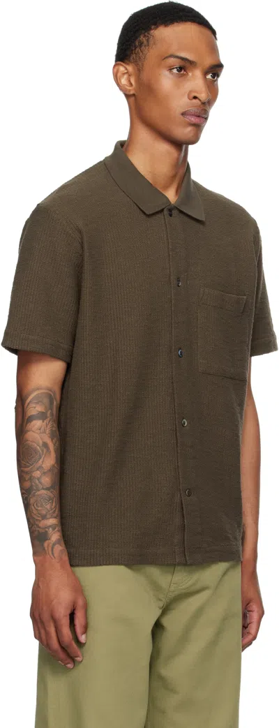 Norse Projects Brown Gustav Crochet Jersey Shirt