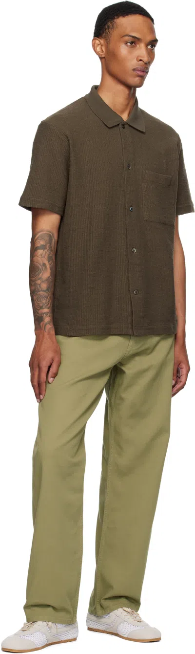 Norse Projects Brown Gustav Crochet Jersey Shirt