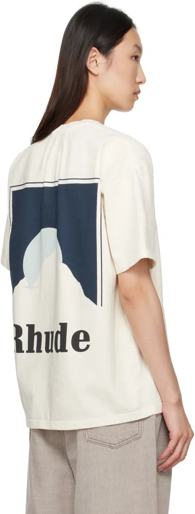 Rhude Off-white Moonlight T-shirt In White