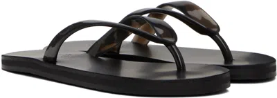 Ancient Greek Sandals Black Saionara Jelly Flip-flops
