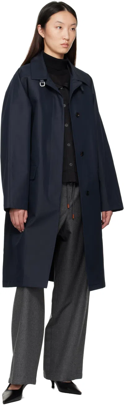 Le17septembre Navy Mac Trench Coat