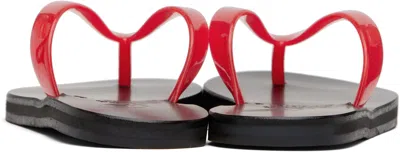 Ancient Greek Sandals Red Saionara Jelly Flip-flops