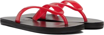 Ancient Greek Sandals Red Saionara Jelly Flip-flops