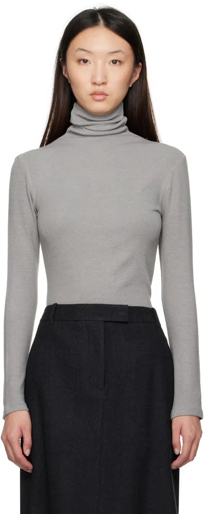 Le17septembre Gray Asymmetrical Turtleneck