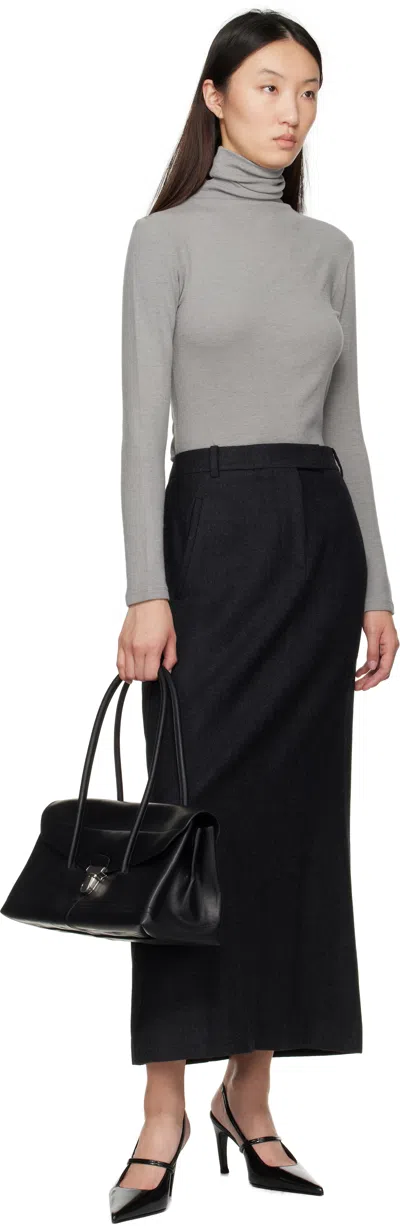 Le17septembre Gray Asymmetrical Turtleneck