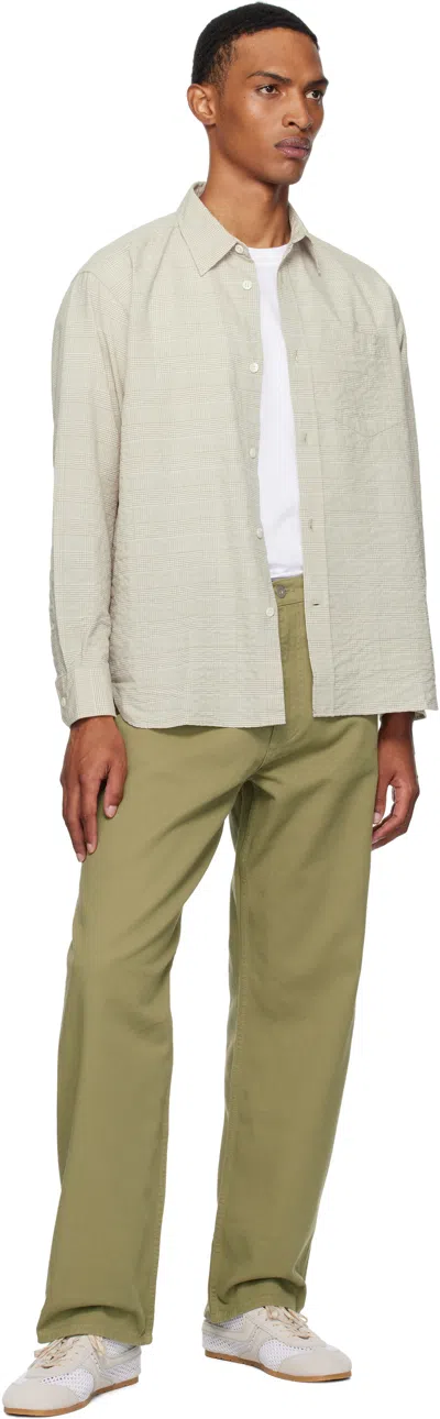 Norse Projects Khaki Mogens Relaxed 5 Pocket Heavy Twill Trousers In Green