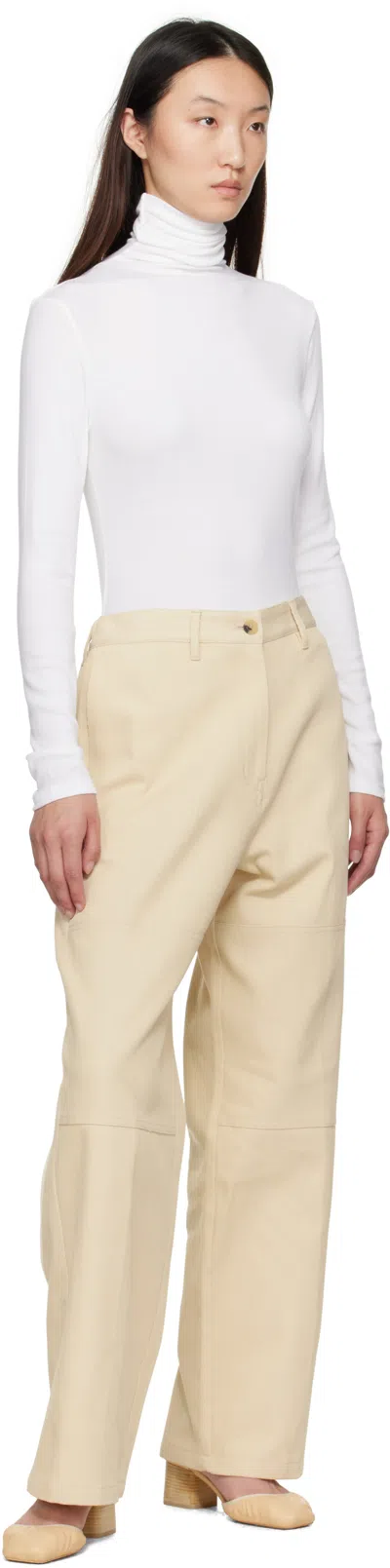 Le17septembre White Asymmetrical Turtleneck In White