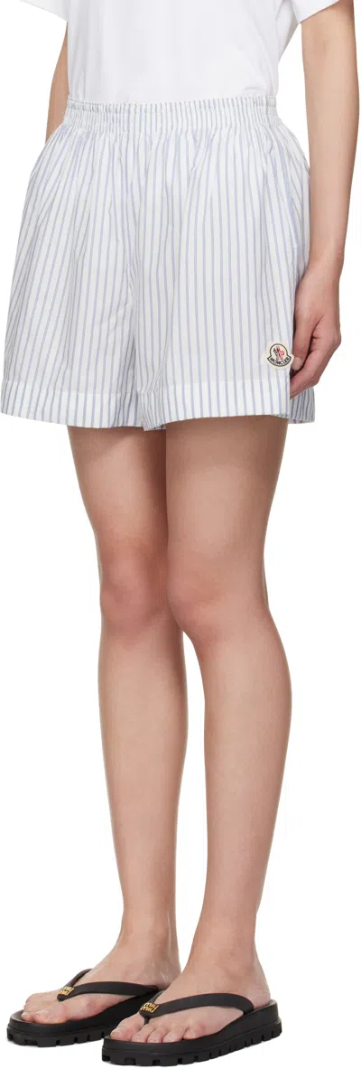Moncler Short Rayé In Gray