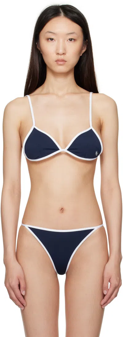 Sporty And Rich Navy Kate Bikini Top