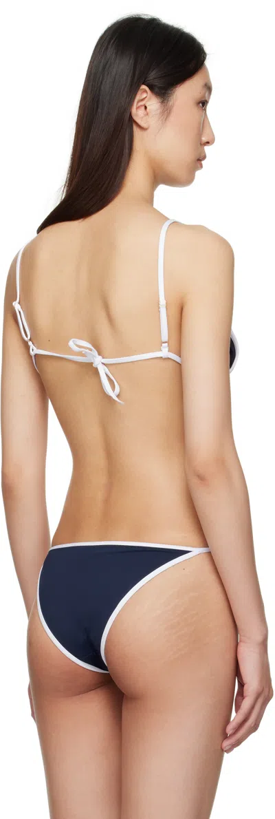 Sporty And Rich Navy Kate Bikini Top