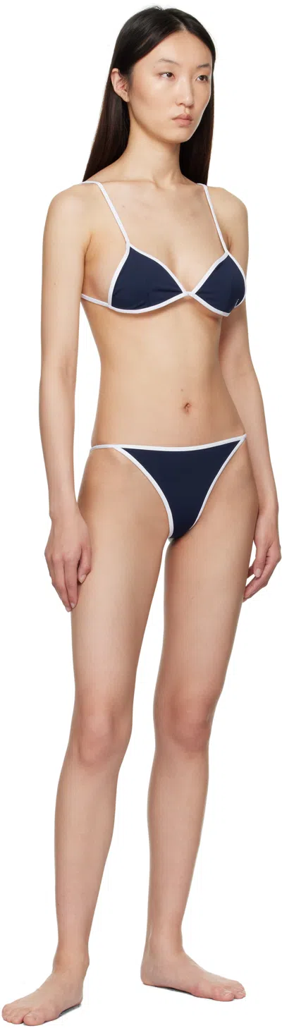 Sporty And Rich Navy Kate Bikini Top
