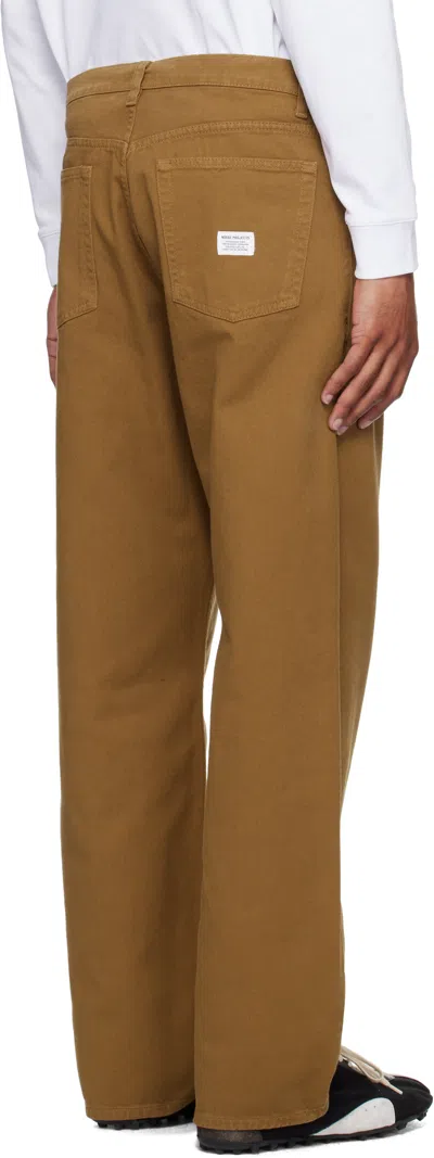 Norse Projects Tan Mogens Relaxed 5 Pocket Heavy Twill Trousers In Brown