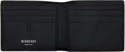 Burberry Check Coated Canvas Bifold Wallet In Black