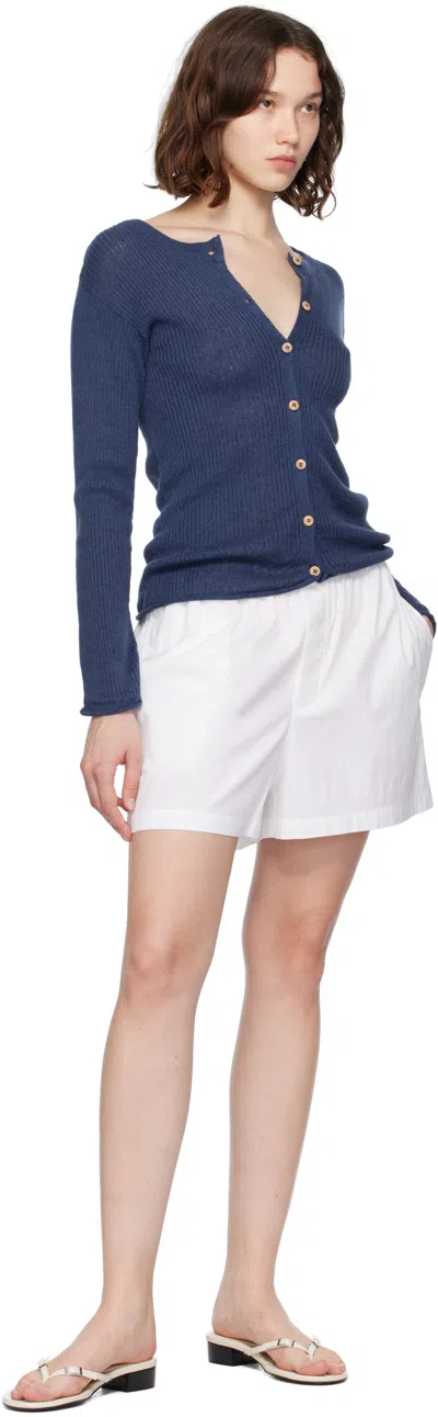 Baserange Blue Drip Cardigan In Blue