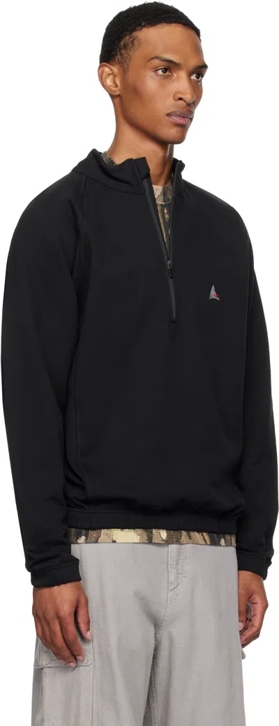 Roa Men Stretch Cotton Sweatshirt With Logo In Black