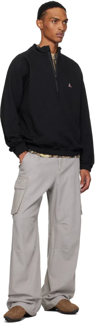 Roa Men Stretch Cotton Sweatshirt With Logo In Black