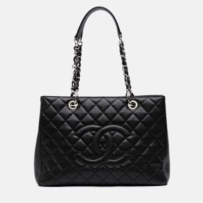 Pre-owned Chanel Black Caviar Grand Shopping Tote