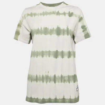 Pre-owned Isabel Marant Étoile White/green Tie-dye Cotton Dena T-shirt S