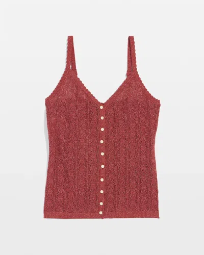 White House Black Market Petite Linen-tencel Metallic Sweater Camisole