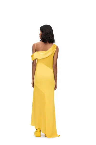 Loewe Asymmetric Sleeveless Dress In Yellow