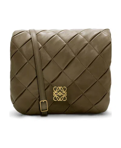Loewe Puffer Goya In Pleated Shiny Nappa Lambskin
