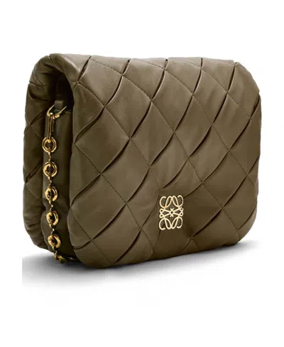 Loewe Puffer Goya In Pleated Shiny Nappa Lambskin
