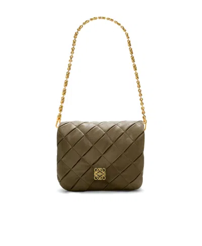 Loewe Puffer Goya In Pleated Shiny Nappa Lambskin