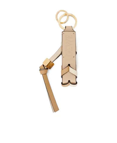 Loewe Braided Strap Keyring In Calfskin