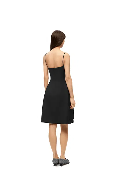 Loewe Strappy Dress In Silk And Wool In Black