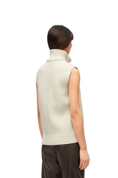 Loewe Puzzle Fold Vest In Shearling And Wool