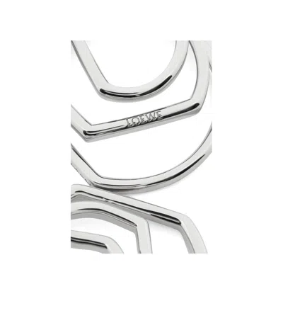 Loewe Stacked Hoop Earrings In Sterling Silver