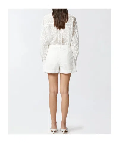 Pinko Cotton Shorts With Pockets And Zip In White