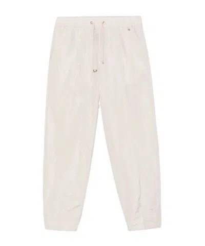 Herno Drawstring Tapered-leg Trousers In White