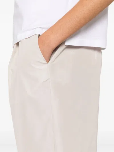 Herno Drawstring Tapered-leg Trousers In White
