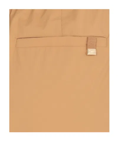 Herno Light Nylon Stretch Pants In Gold