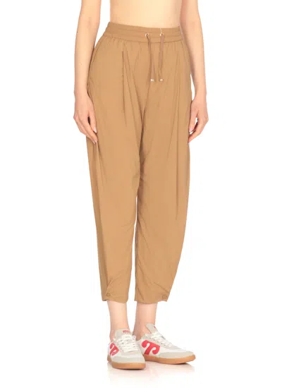 Herno Light Nylon Stretch Pants In Gold