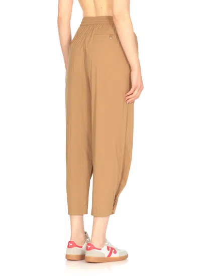 Herno Light Nylon Stretch Pants In Gold
