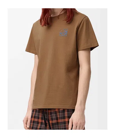 Loewe Anagram Cotton Jersey T-shirt In Brown
