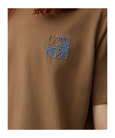 Loewe Anagram Cotton Jersey T-shirt In Brown